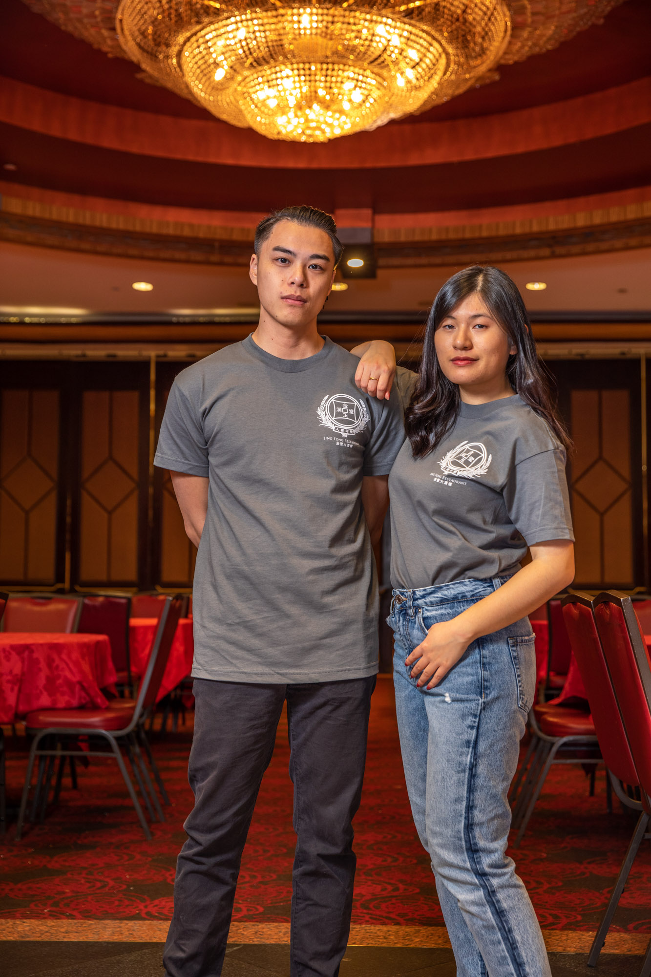 Adorable kids posing in merchandise