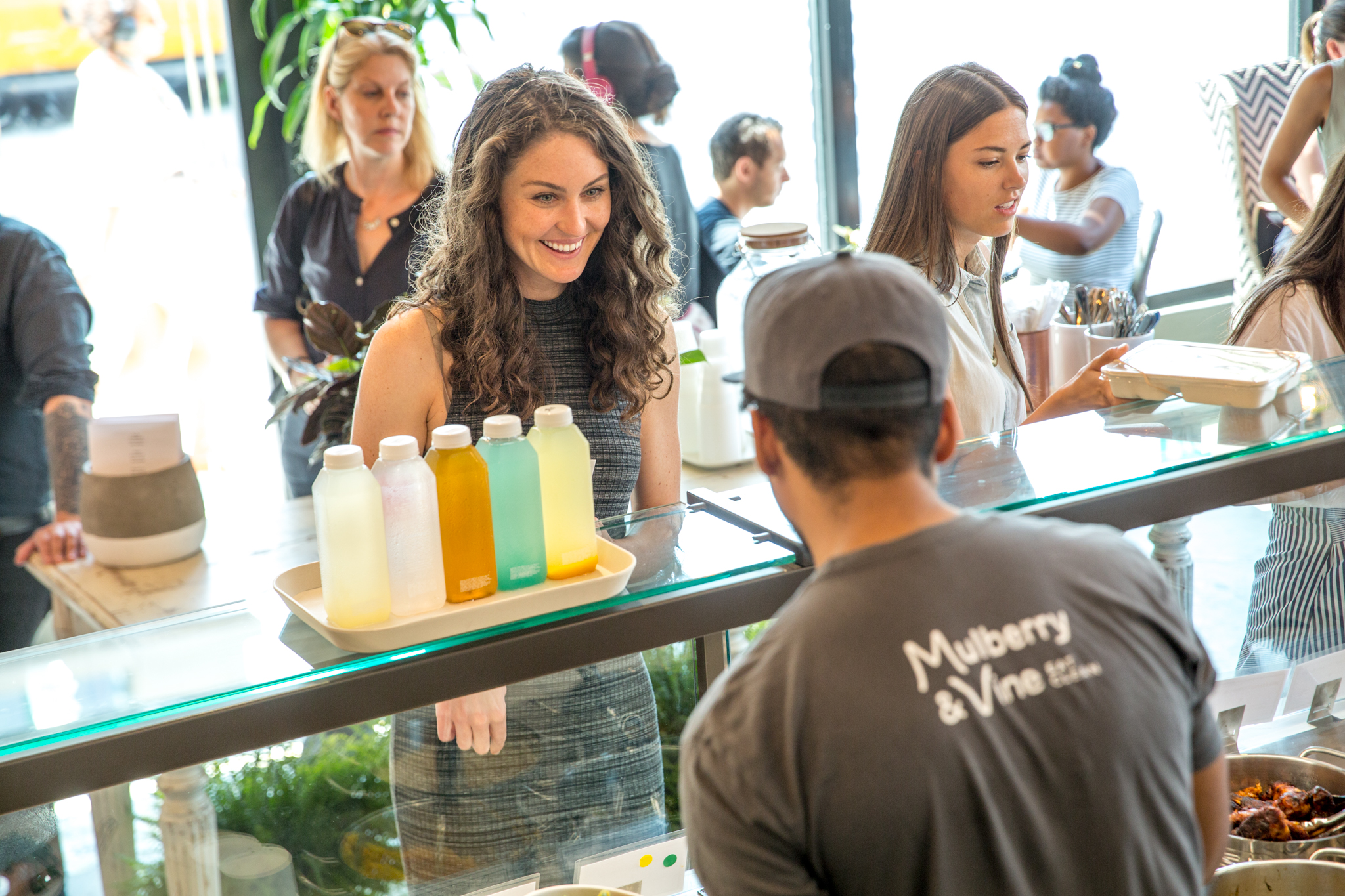 A customer ordering food in Brooklyn