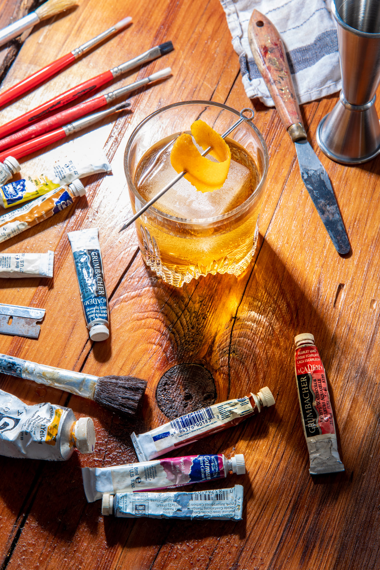 An old fashioned being enjoyed in an artists studio