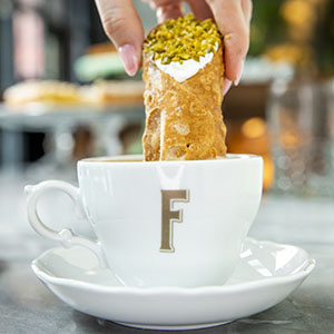 Cannoli in the coffee