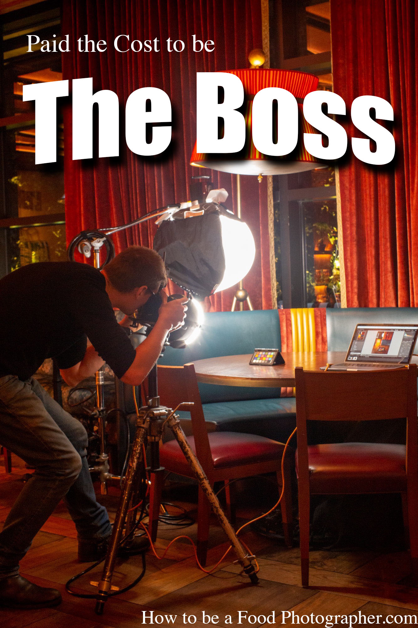 an NYC Food Photographer demonstrating his techniques