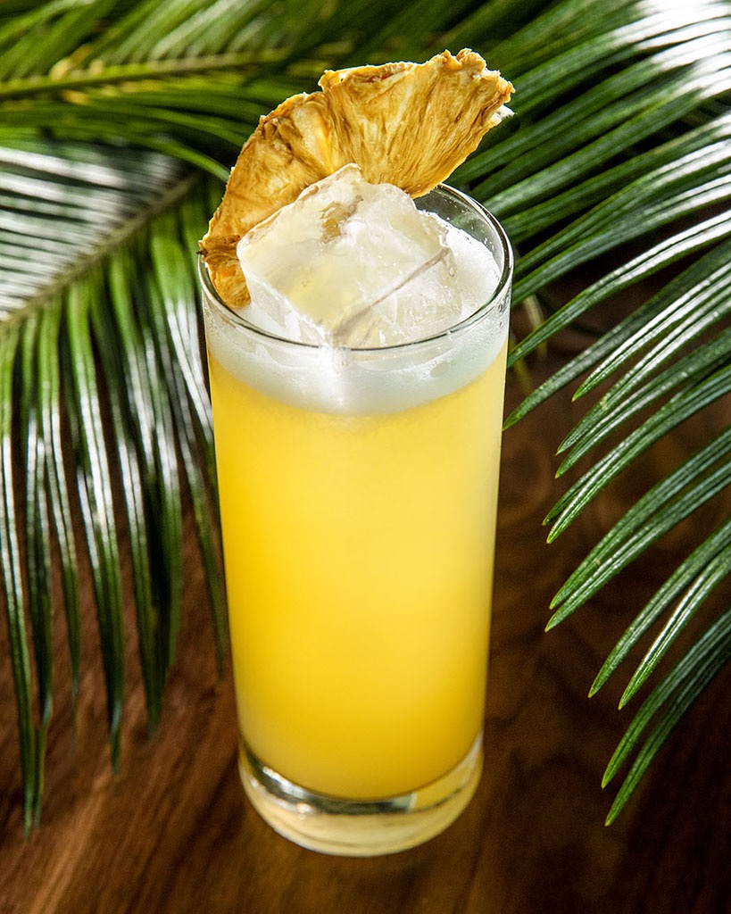 A tropical cocktail photographed with Love.