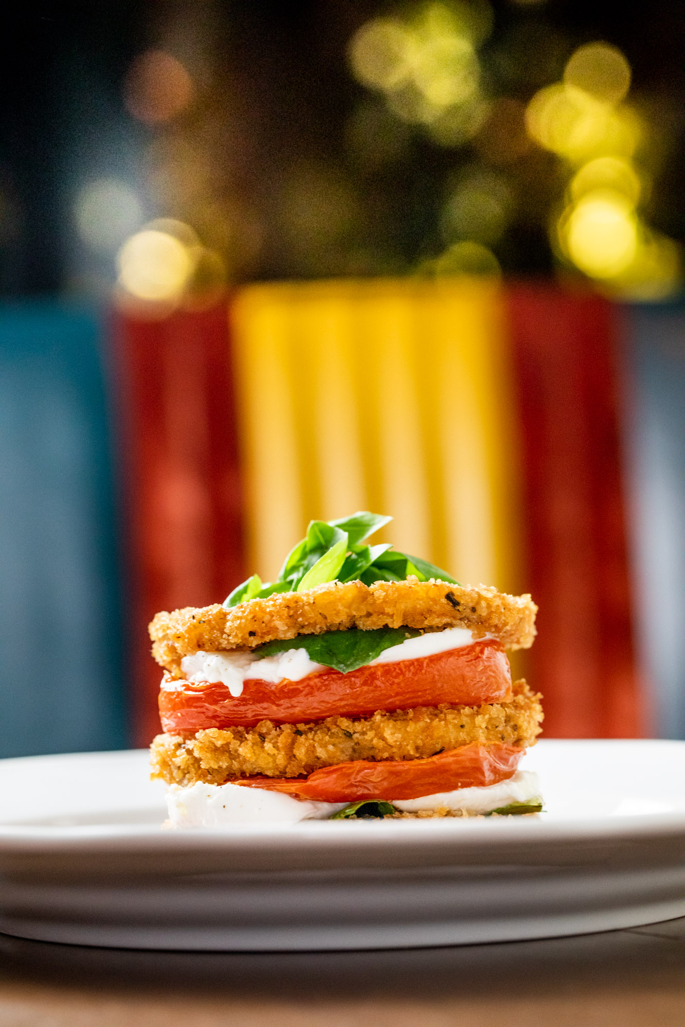 Italian food made to look like the flag of Italy.