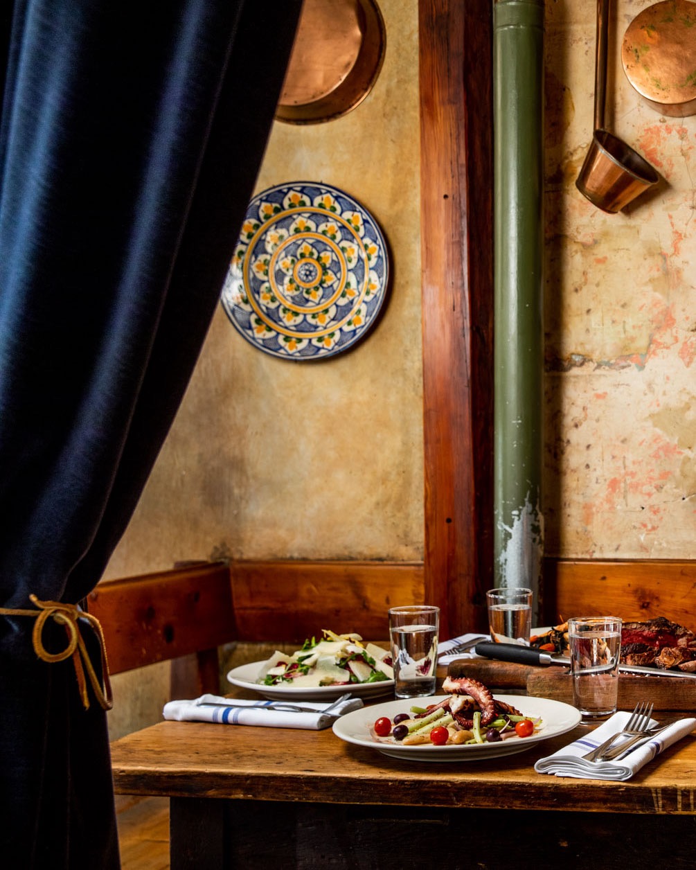 Interior photograph of the restaurant Convivium Osteria in Brooklyn